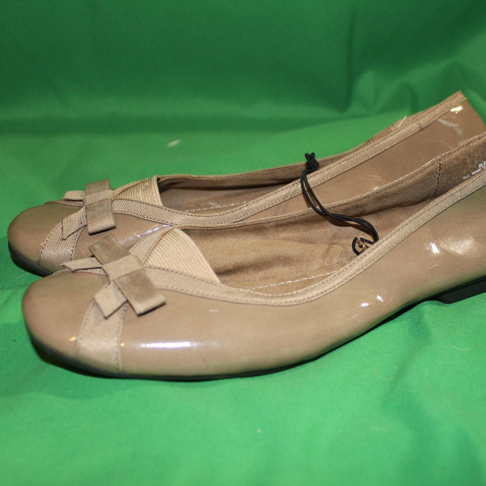 Beige flats
